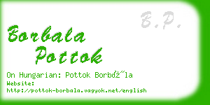 borbala pottok business card